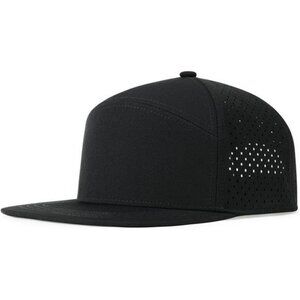Mens flat brim snapback hat adjustable quick dry laser cut baseball cap